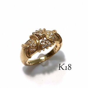 K18 ダイヤモンド リング 約12号 約4.6g 指輪 GOLD ゴールド 18金 750 18K 貴金属 刻印 ダイヤ レディース アクセサリー ジュエリー