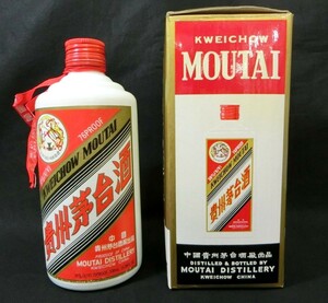 1円スタート 空ボトル 貴州茅台酒 KWEICHOW MOUTAI 天女ラベル 500ml 38％ マオタイ 中国酒 白酒 中身無し 空瓶 箱付 10 △△△EE903