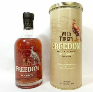 1000円スタート 酒 BOURBON WHISKEY WILD TURKEY FREEDOM 750ml 53％ ワイルドターキー フリーダム 未開栓 箱付 12 お酒⑮511