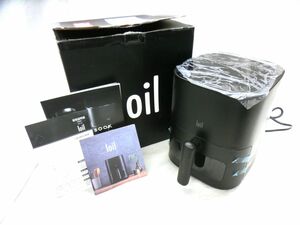 1000円スタート 調理家電 ノンフライヤー loil ロイル LOLRYU-B ブラック 通電確認済 元箱/レシピブック/取説付 エアーオーブン 12 NN8018