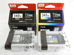 1000円スタート インクカートリッジ 2点セット Canon キャノン PIXUS FINEカートリッジ BC-340XL ブラック/BC-341XL カラー TMS N9009