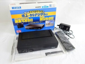 1000円スタート デジタルハイビジョンチューナー I-O DATA アイ・オー・データ HVTR-BTL 地上・BSテレビ放送対応 通電確認済 12 N9036