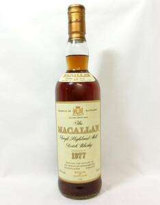 1000円スタート 酒 SCOTCH WHISKY MACALLAN SINGLE HIGHLAND MALT 1977 700ml 43％ マッカラン スコッチ 未開栓 12 お酒⑭520