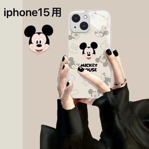 海外ディズニー大人気　ミッキーマウス　iPhone15ケース