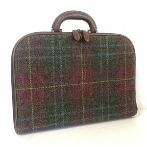 ■極美品■超希少入手困難■CHICASATO×Harris Tweed チカサト×ハリスツイード　佐藤チカ　ビジネスバッグ　アタッシュケース　旅行カバン