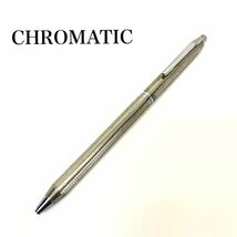 CHROMATIC クロマチック　2色ボールペン　格子柄　シルバー金具　USA製_画像1