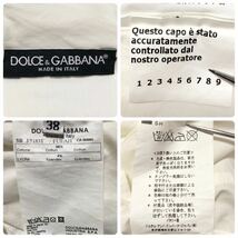 DOLCE＆ GABBANA ドルチェアンドガッバーナ　ブラウス　リボン　size38(Mサイズ相当) イタリア製　コットン　アイボリー　比翼仕立て_画像9