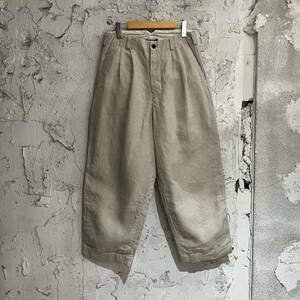 ほぼ未使用 evan kinori Two Pleat Pant エヴァンキノリ 2タックワイドパンツ ヘンプキャンバス サイズ30 併0307