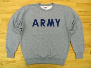 ARMY 杢グレー 9.7oz トレーナー 紺 L スウェット ロゴ アーミー 陸軍 U.S. AIR FORCE