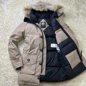 D15超希少★希少XL!!CANADA GOOSE カナダグース ユナイテッドアローズ別注モデル YORKTON ヨークトン ベージュ リアルファー 極暖 未使用級