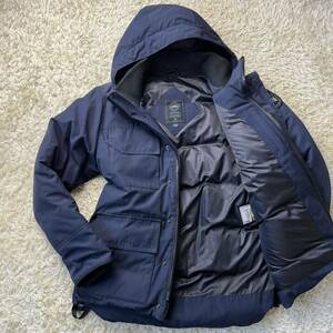 E04 極暖肉厚★美品★XL相当!!CANADA GOOSE カナダグース MAITLAND PARKA BLACK LABEL ダウンジャケット Lサイズ ネイビー 紺 最高級ダウン