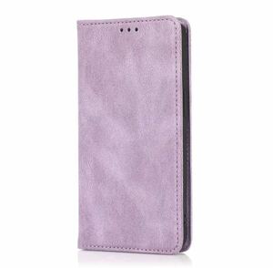 PUレザー　IPhone用　磁気フラップケース　For iPhone 15 Plus　Purple