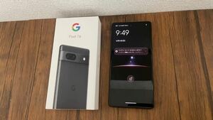 ※前面ガラス画面割れ1箇所あり※Google pixel7a docomoで購入　グーグルピクセル7a Android スマートホン本体　チャコール