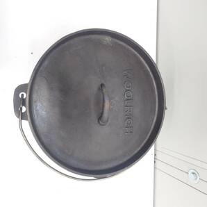 Woolrich ウールリッチ アウトドア ダッチオーブン 鉄鍋 約30cmの画像2