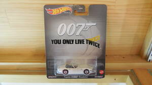 ホットウィール 007は二度死ぬ トヨタ 2000GT ロードスター Hot WHeeLs YOU ONLY LIVE TWICE Toyota Roadster Real Riders MATTLE PREMIUM