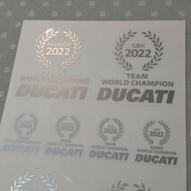  DUCATI ドゥカティ 2022 MotoGP SBK ワールドチャンピオン 記念 ステッカー デカール 非売品_画像2