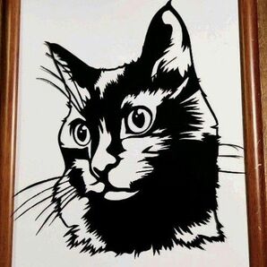 切り絵　猫さん