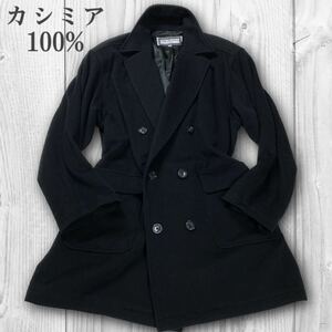 【美品】チェスターコート ◎カシミア100% 【極上の肌触り】 大きいサイズ コート ダブルコート made in italy L メンズ VIA NOUVA UOMO