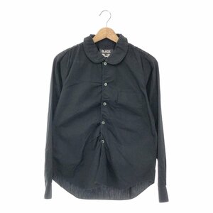 BLACK COMME DES GARCONS ブラックコムデギャルソン AD2013 1L-B027 長袖シャツ ブラウス トップス S 丸襟 シャーリング