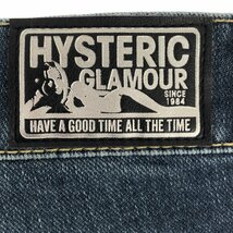 HYSTERIC GLAMOUR ヒステリックグラマー 01182AP15 SC加工Sデニム 裾ZIP九分丈スリムパンツ ジーンズ サイズ24 スタッズ ストレットあり_画像5