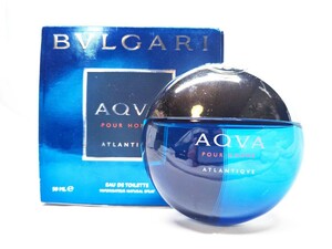 50ml【ほぼ未使用】【送料無料】BVLGARI ブルガリ AQVA アクア プールオム Atlantiqve アトランティック POUR HOMME オードトワレ