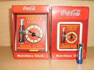 Coke BRAND / Coca-Cola コカ・コーラ / Matchbox Clock / 置き時計 / 動作確認済み コレクションにいかがでしょうか！※中古現状品
