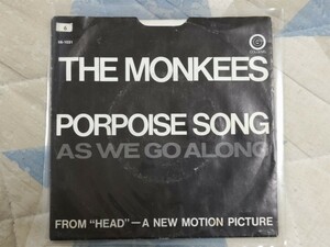 【EP】「ザ・モンキーズ」THE MONKEES”PORPOISE SONG／AS WE GO ALONG“ アメリカRCA盤（映画「HEAD」テーマ曲）