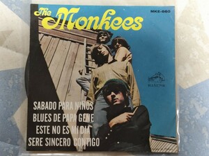 即決・レア★【EP】「ザ・モンキーズ」THE MONKEES ”サタデイズ・チャイルド／今日は不利／パパ・ジーンズ“他4曲入 メキシコ盤