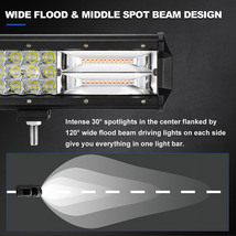 LED ワークライトバー トリプルローストレート 20インチ レッドブルー ストロボ オフロード ピックアップ ATUVTV UAZ UTEMPV スタイリング_画像8