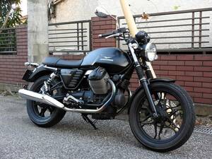  animation equipped!! vehicle inspection "shaken" attaching!!** Moto Guzzi V7 Stone ... is good delustering black!! exterior beautiful car, mileage little . eyes 1.8 ten thousand km!! all country delivery, loan . possibility!!