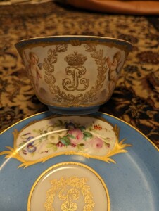 仏　ナポレオン皇室使用　セーブル　アンティーク　カップ&ソーサー　1846年製
