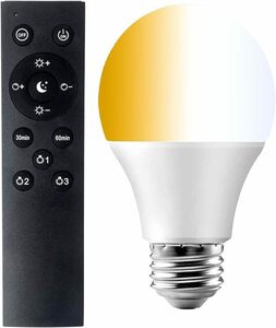 LED電球 60W形相当 調光 調色 リモコン付き E26口金 6W 