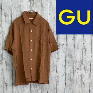 GU★ジーユー★オープンカラーシャツ 5分袖★サイズS A-54の画像1