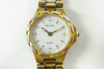 P110-Y32-326◎ BULOVA ブローバ レディース クォーツ 腕時計 現状品③◎_画像1