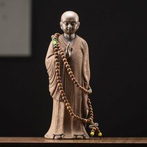 美品登場★ 紫砂禅意和尚禅意事務室の置物陶芸作品 陶芸作品2体_画像3