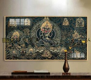 Art hand Auction عنصر جميل ★ اللوحة الزخرفية Daiitoku Kongo, اللوحة المعلقة, قاعة بوذية, غرفة الاستقبال, يذاكر, تخزين بوذا, لوحة جدارية, 80*40 سنتيمتر, عمل فني, تلوين, آحرون