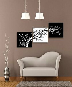 飾るだけでセンスが光る 白×黒 モノトーン パネルアート 北欧雑貨のある暮らし シンプルに飾って楽しむ インテリア 空間作り 置き物ZCL637