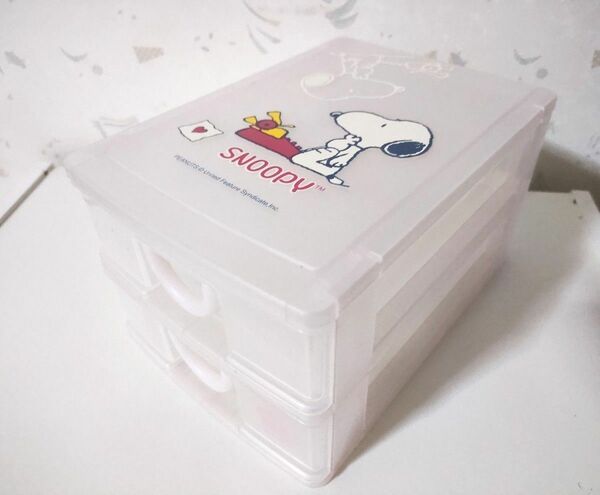 スヌーピー 二段ボックス チェストボックス カラーボックス SNOOPY 小物入れ 収納 2段収納 2段BOX PEANUTS