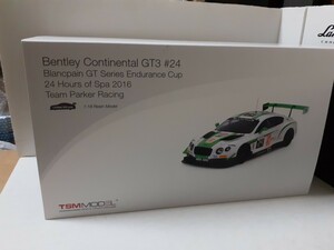 TSM MODEL 1/18 ベントレー　コンチネンタル GT3 #24 Blancpain GT Series Endurance Cup 24Hours of Spa 2016