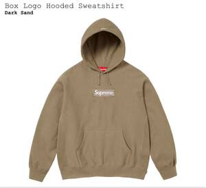 【新品未使用】Lサイズ　Supreme Box Logo Hooded Sweatshirt Dark Sandボックスロゴ ④