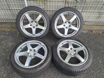 SSR GTV01 5穴 114.3/8J/+35 KENDA ICETEC 225/45/R18 スタッドレス 冬タイヤ 2021年製 美品 バリ山 RX-8 RX-7 FD Z33 Z34 GT-R _画像1