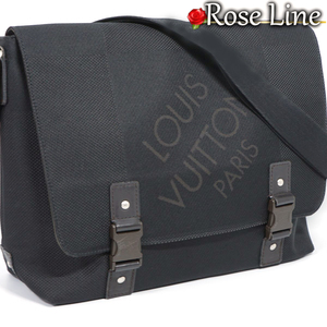 【美品】Louis Vuitton ダミエジェアン ルー ショルダーバッグ 鞄 ノワール ブラック 黒 DAMIERGEANT メンズレディース ジュアン M93079