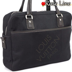 【極美品】Louis Vuitton ダミエジェアン ヤック ビジネスバッグ PCバッグ 鞄 ノワール 黒 DAMIERGEANT メンズレディースジュアン M93082