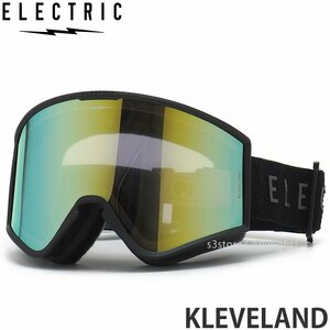 1円～ 23-24 ELECTRIC KLEVELAND STLTH BLK NRN GREY GOLD CHROME JP LENS エレクトリック スノボ ゴーグル ASIANFIT 2024 [同梱不可]