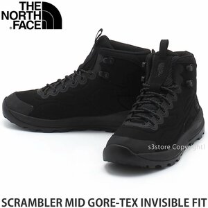 1円～ THE NORTH FACE SCRAMBLER MID GORETEX INVISIBLE FIT ブラック US8.5 ザ ノース フェイス ゴアテックス スニーカー [同梱不可]