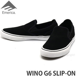 1円～ Emerica WINO G6 SLIP-ON BLACK/WHITE/GOLD 26.0cm エメリカ ワイノ スリップオン スニーカー シューズ [同梱不可]