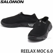 1円～ SALOMON REELAX MOC 6.0 BLACK/BLACK/ALLOY 26.0cm サロモン シューズ スニーカー 靴 スリッポン 運動 アウトドア [同梱不可]_画像1