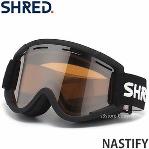 1円～ 22-23 SHRED NASTIFY BLACK SILVER MIRROR (VLT 23%) シュレッド ナスティファイ スノーボード スノボ ゴーグル [同梱不可]