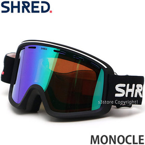 1円～ 22-23 SHRED MONOCLE BK CBL PLASMA MIRROR (VLT 16%) シュレッド ゴーグル スキー アジアンフィット [同梱不可]