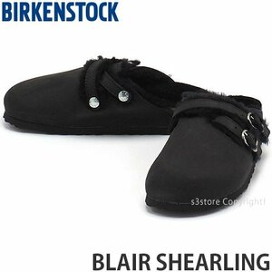 1円～ BIRKENSTOCK BLAIR SHEARLING BLACK 37(24.0cm) ビルケンシュトック サンダル 靴 クロッグ サボ ウィメンズ SANDAL [同梱不可]